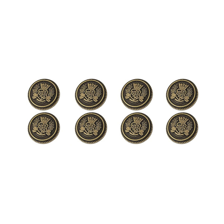 Royal Crest Antique Gold Metal Buttons