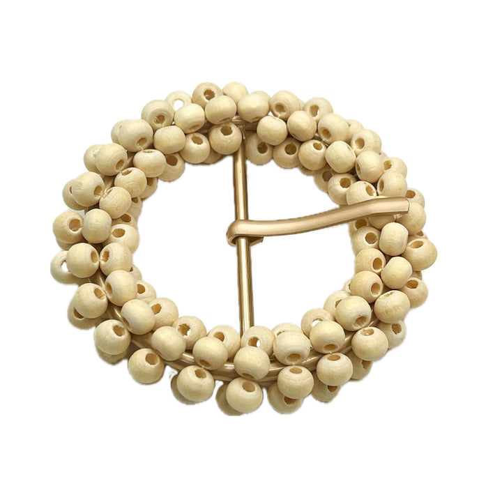 Prong Beaded Circle Buckle for Seasonal Wardrobe Essentials