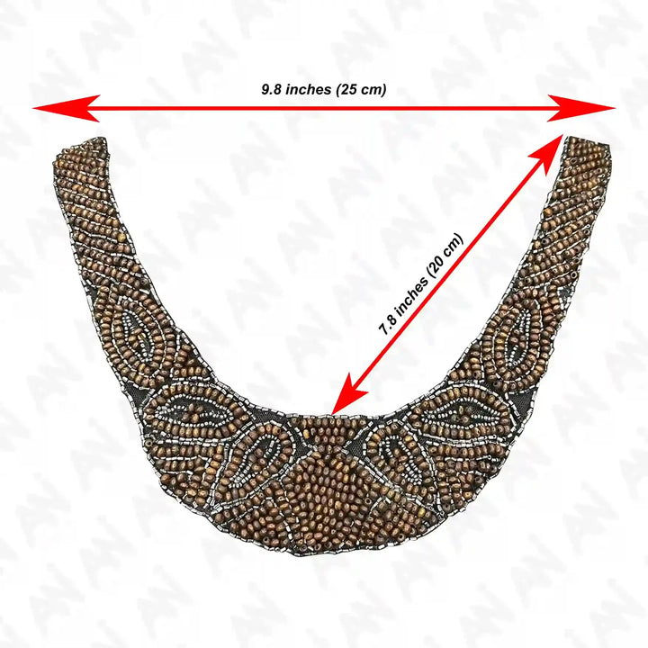 Stylish Beaded Scoop Neckline