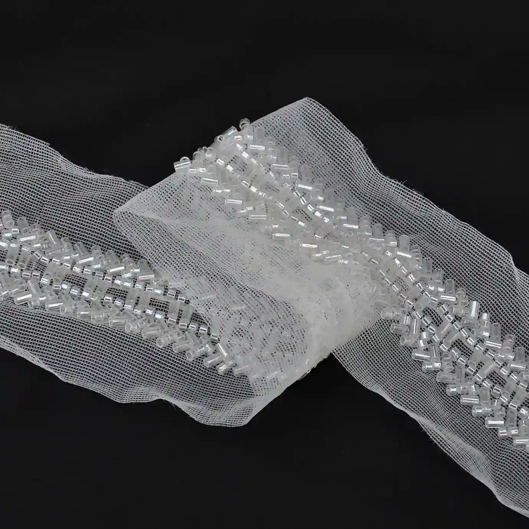 Glass Beaded Lace Trim - Cutdana