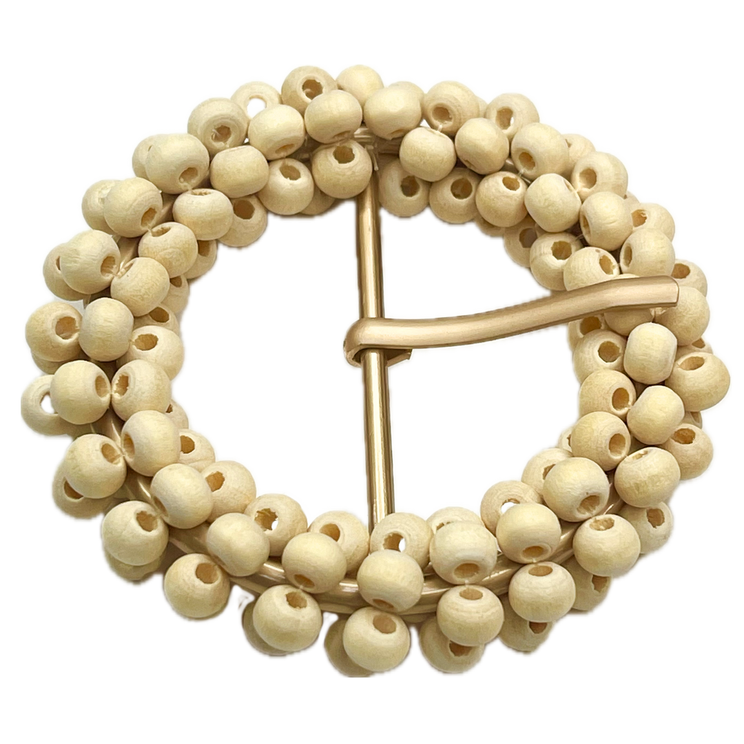 Prong Beaded Circle Buckle for Seasonal Wardrobe Essentials