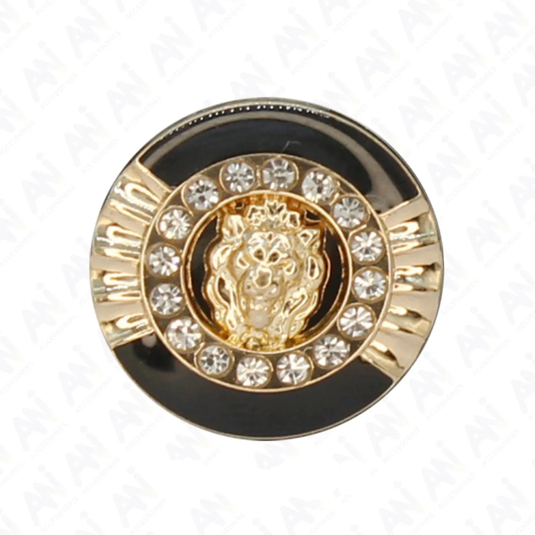 Lion Rhinestone Shirt Buttons | 14mm(22L) & 18mm(28L)