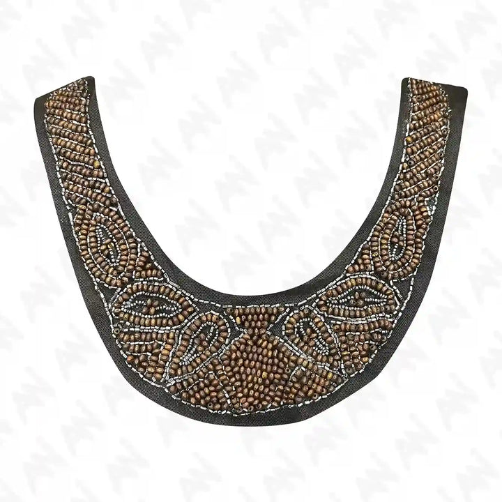 Stylish Beaded Scoop Neckline
