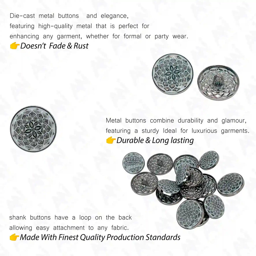 Embossed Inspire Metal Button