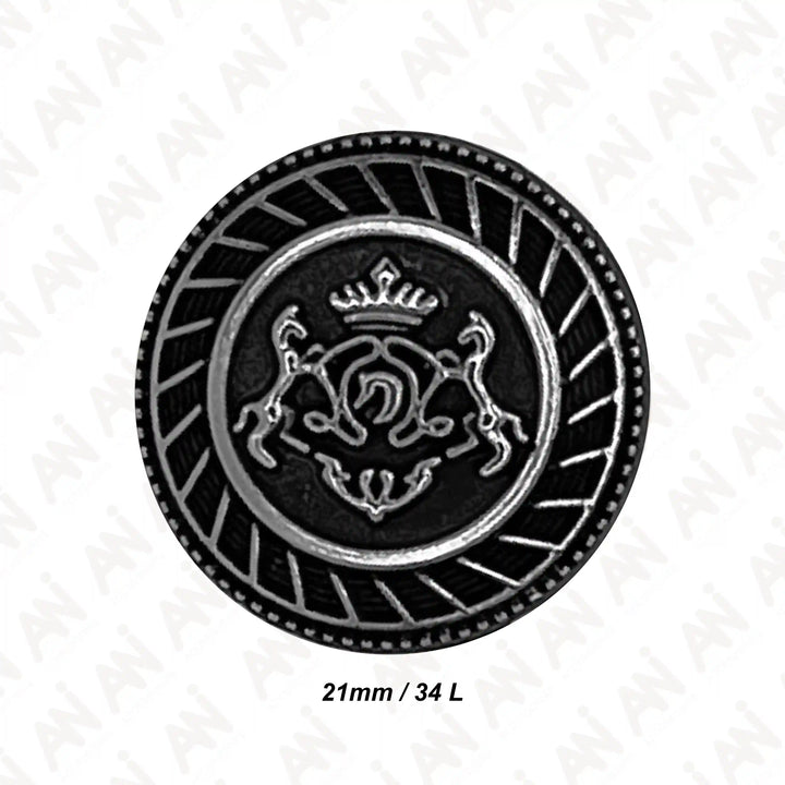 Royal Insignia Metal Buttons | 18mm & 21mm