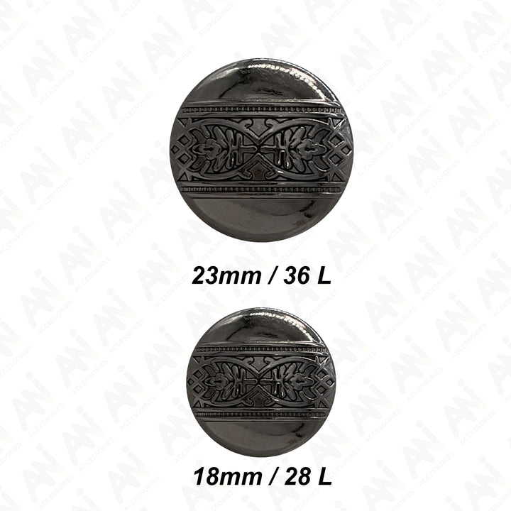 Etched Design Metal Buttons