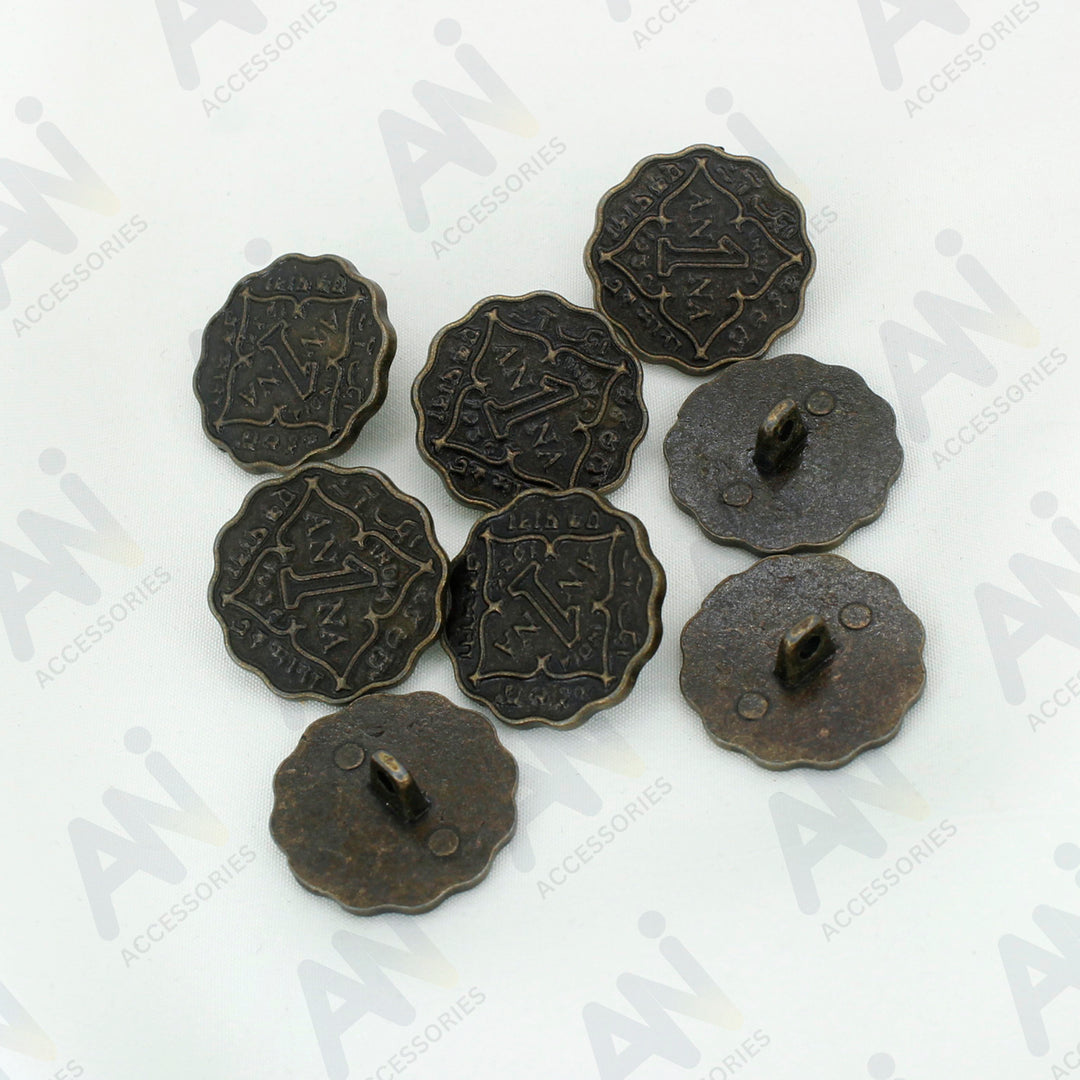 1 Anna Metal Coin Buttons