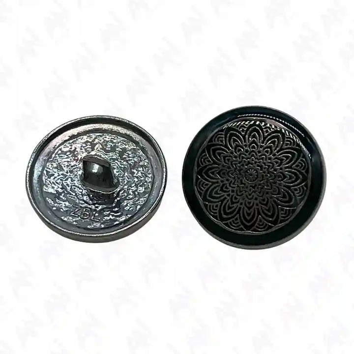Mandala Shank Metal Button | 18mm(28L) & 21mm(34L)