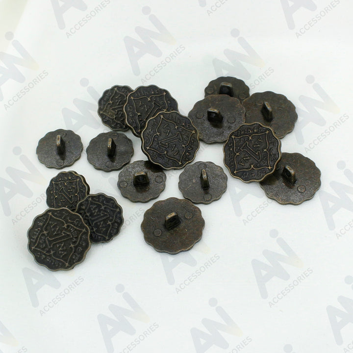 1 Anna Metal Coin Buttons