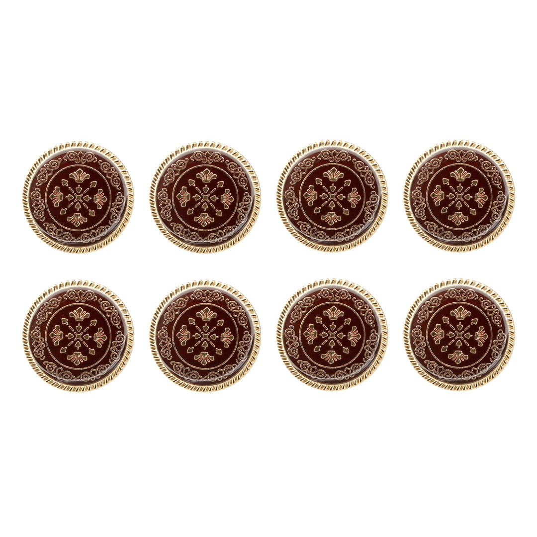 Ornate Snowflake Metal Buttons ( Pack of 8 Buttons)