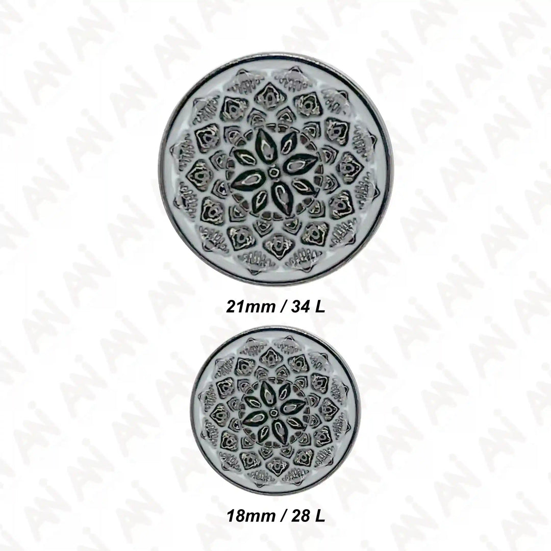 Embossed Inspire Metal Button