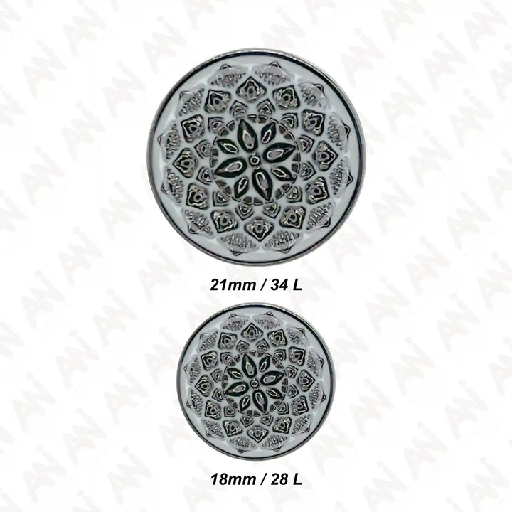 Embossed Inspire Metal Button