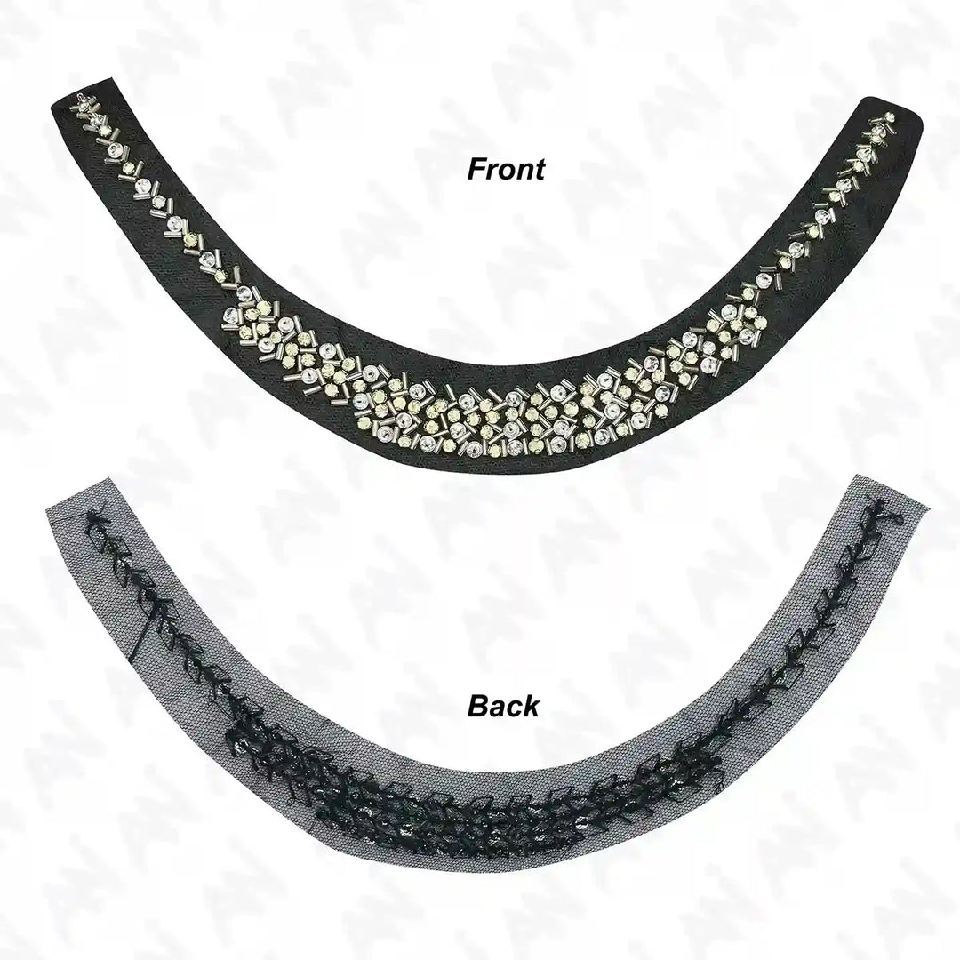 Elegant Round Beaded Neckline