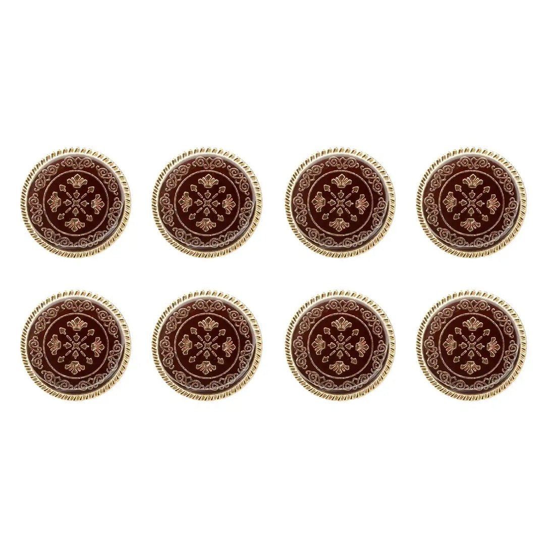 Ornate Metal Buttons with Floral Motif | 17mm(27L) & 21mm(34L)