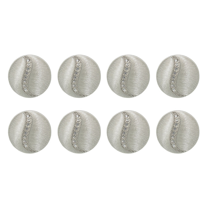 Decorative Metal Buttons with Rhinestone Accents