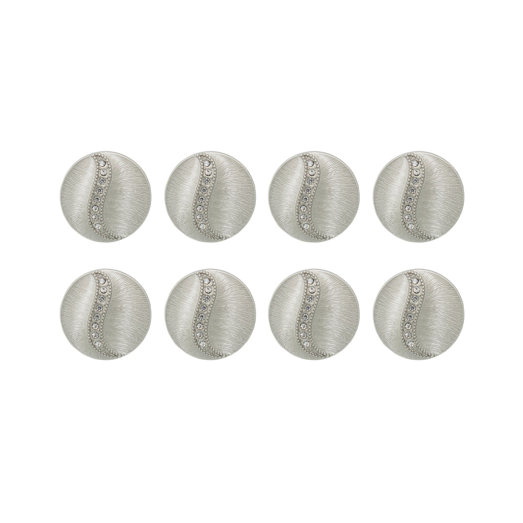 Decorative Metal Buttons with Rhinestone Accents