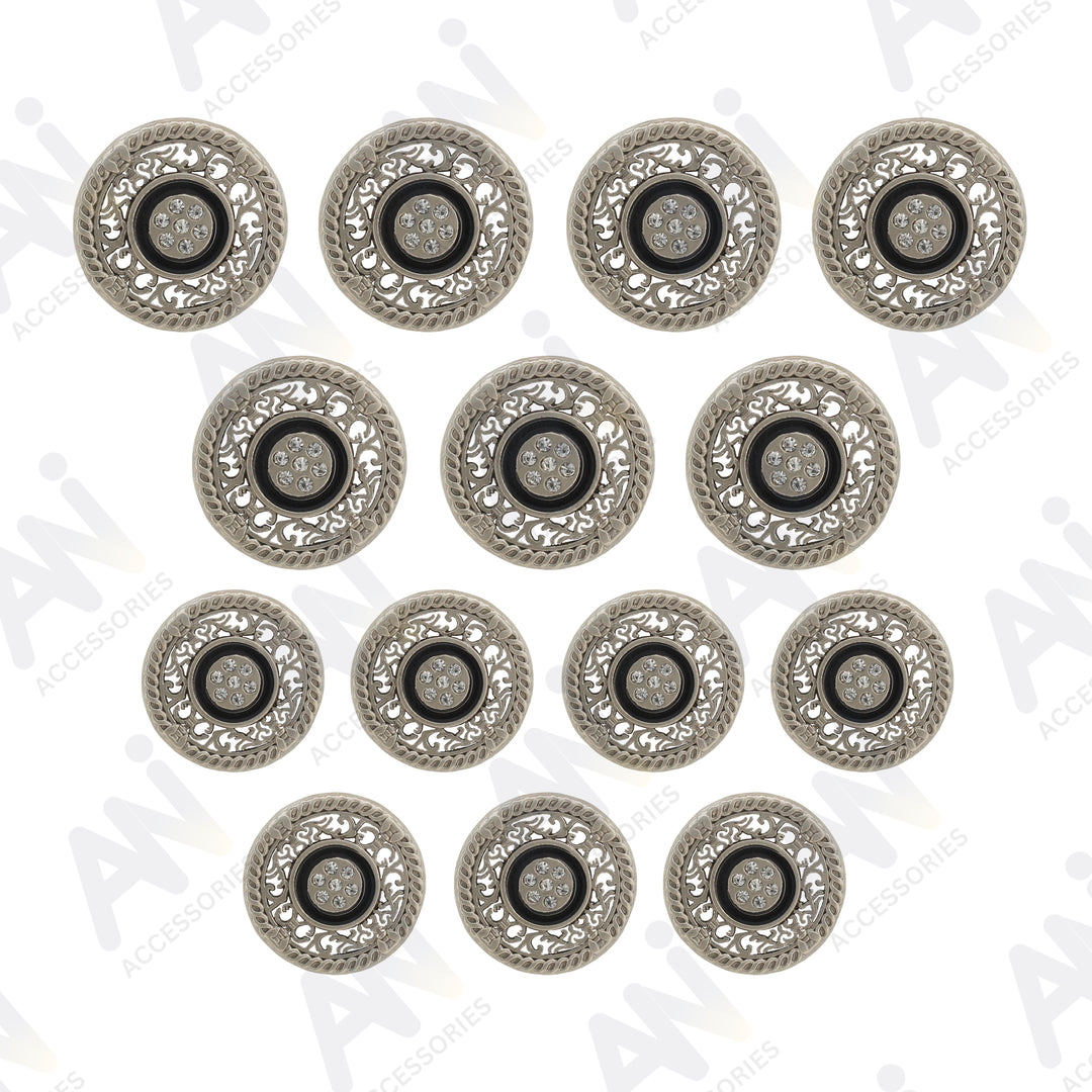 Decorative Gold Buttons for Garments and Accessories