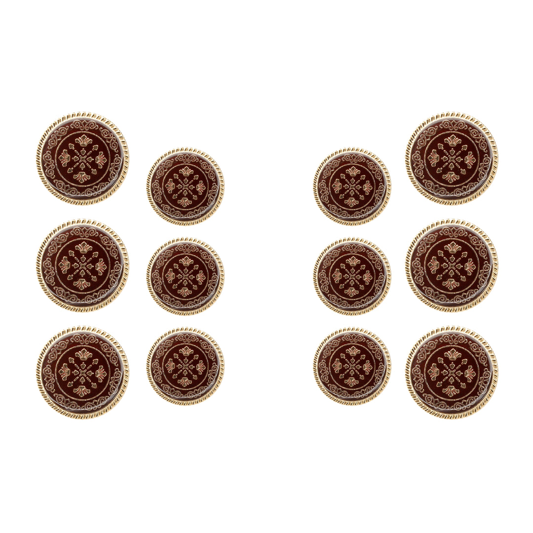 Ornate Snowflake Metal Buttons ( Pack of 8 Buttons)