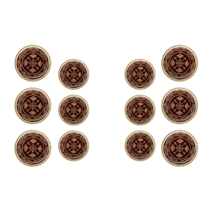 Ornate Snowflake Metal Buttons ( Pack of 8 Buttons)