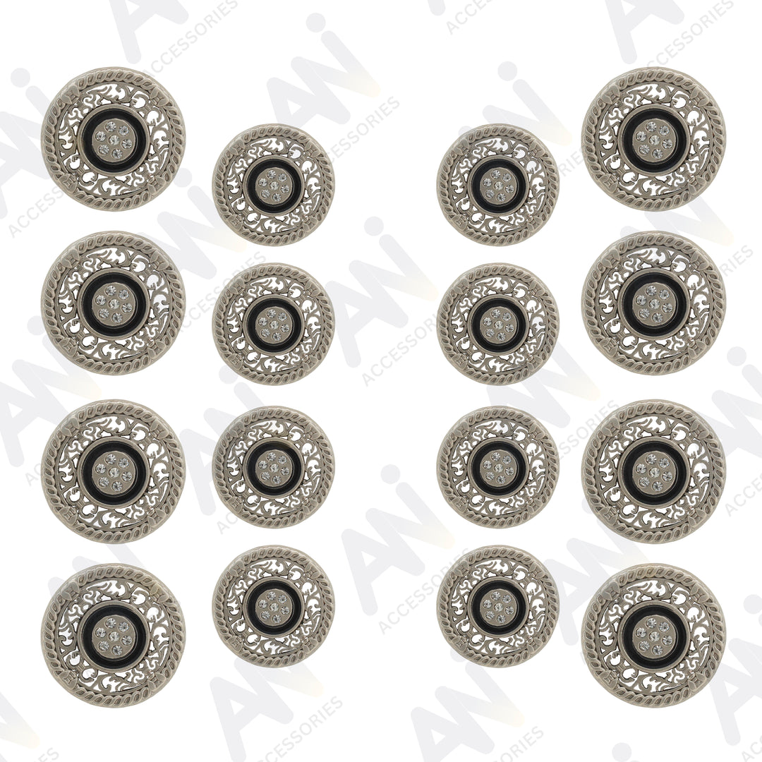 Decorative Gold Buttons for Garments and Accessories