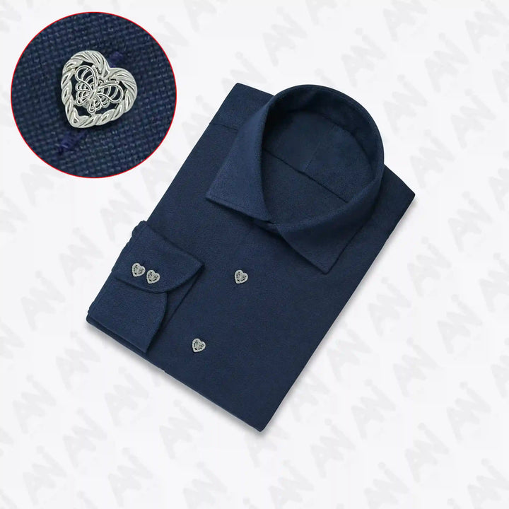 Butterfly Heart Shape Metal Shirt Buttons