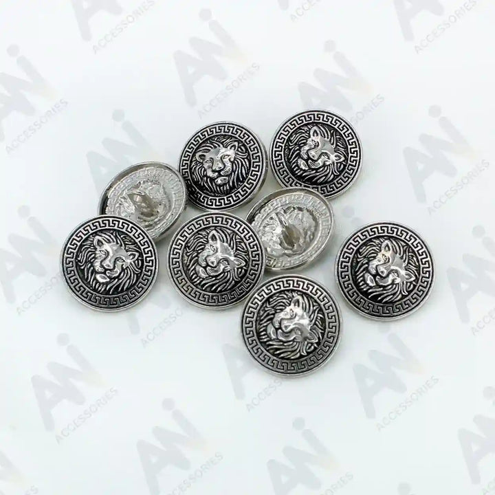 Best design lion face metal buttons by Ani Accessories 