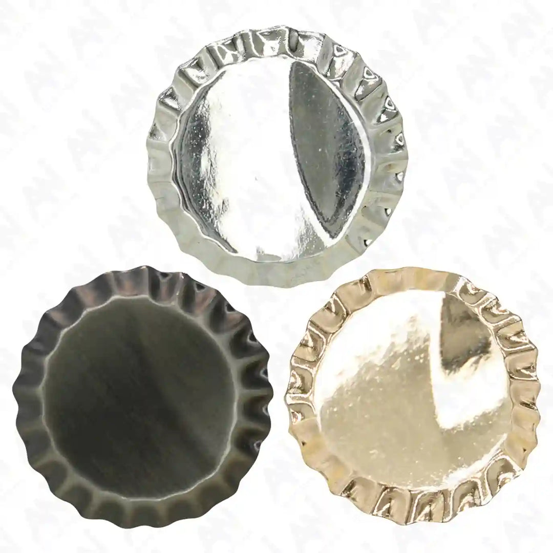 Three Colors Bottle Cap Buttons for Art & Crafts. These Metal Buttons are perfect for coat, blazer & sherwani.