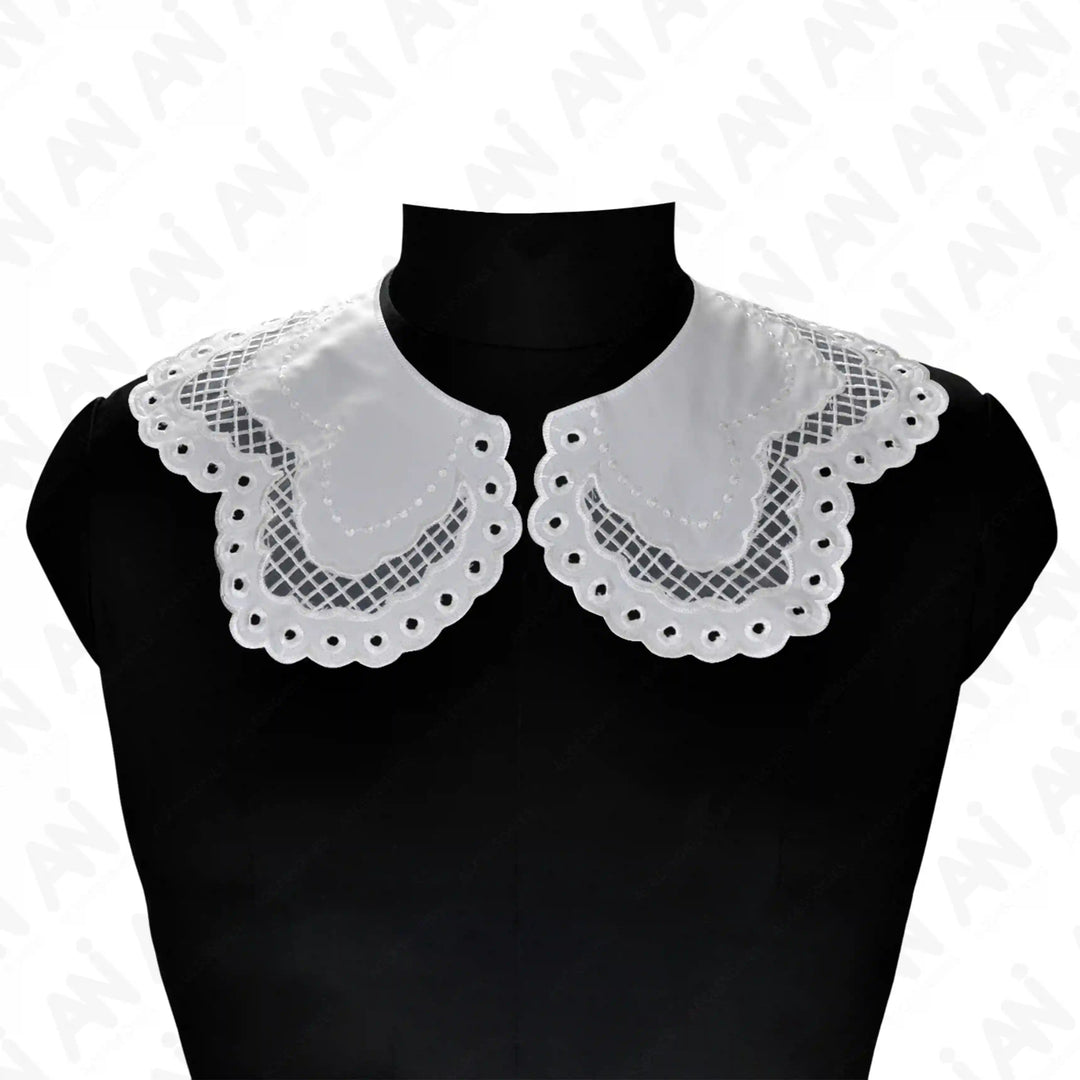 Butterfly inspired neck collar applique with detailed embroidery for dresses, kurtis and festive fashion wear