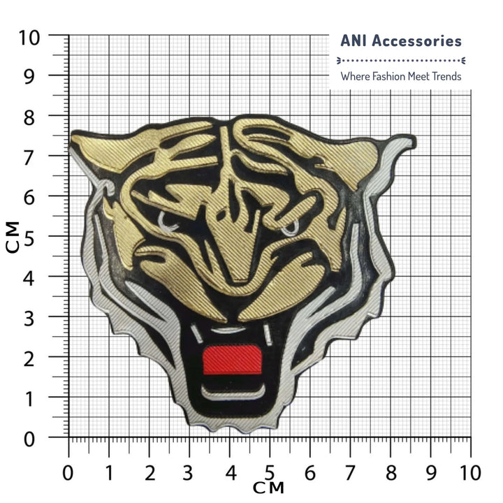 3D Embossed Tiger Face Hot-Fix Patch