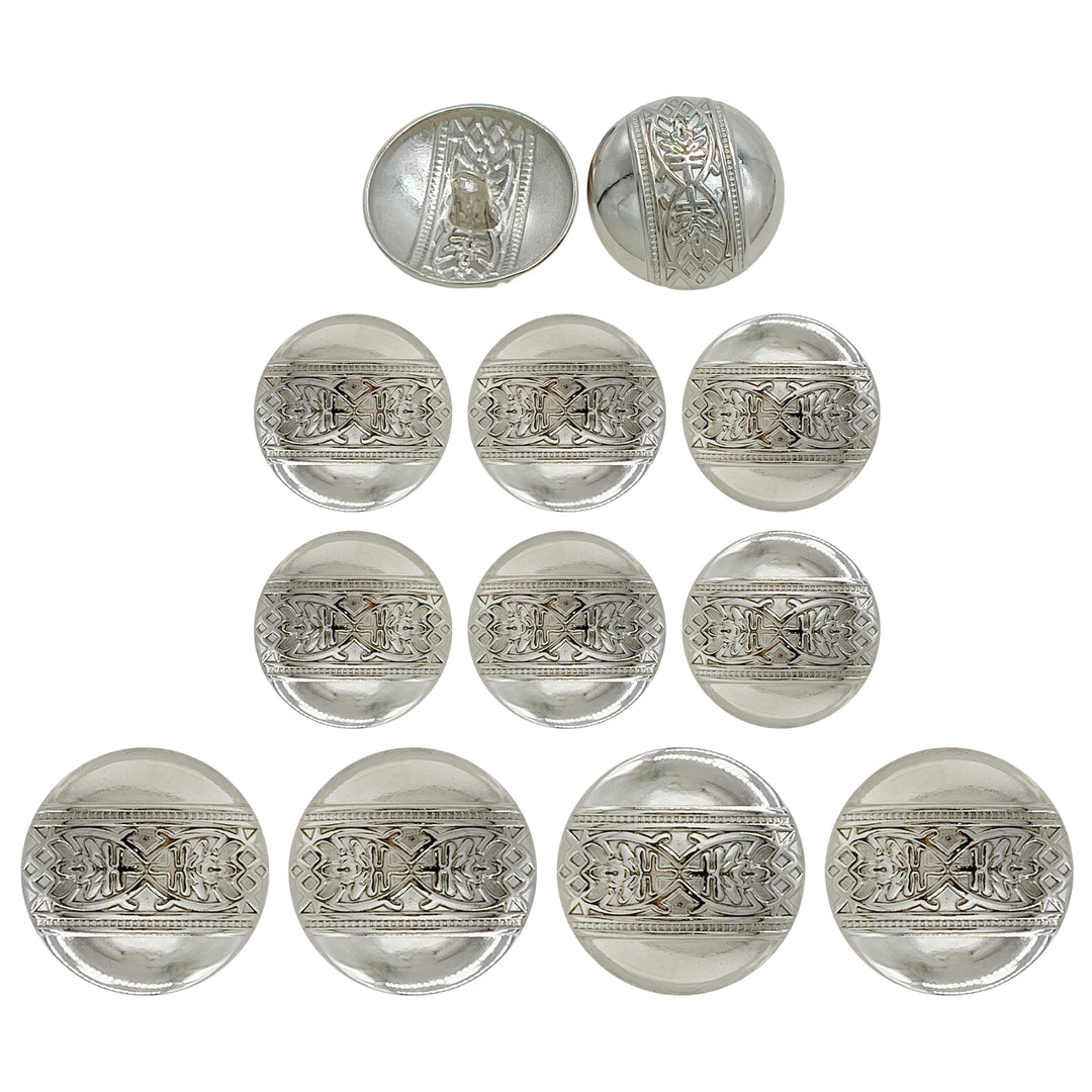 Etched Design Metal Buttons