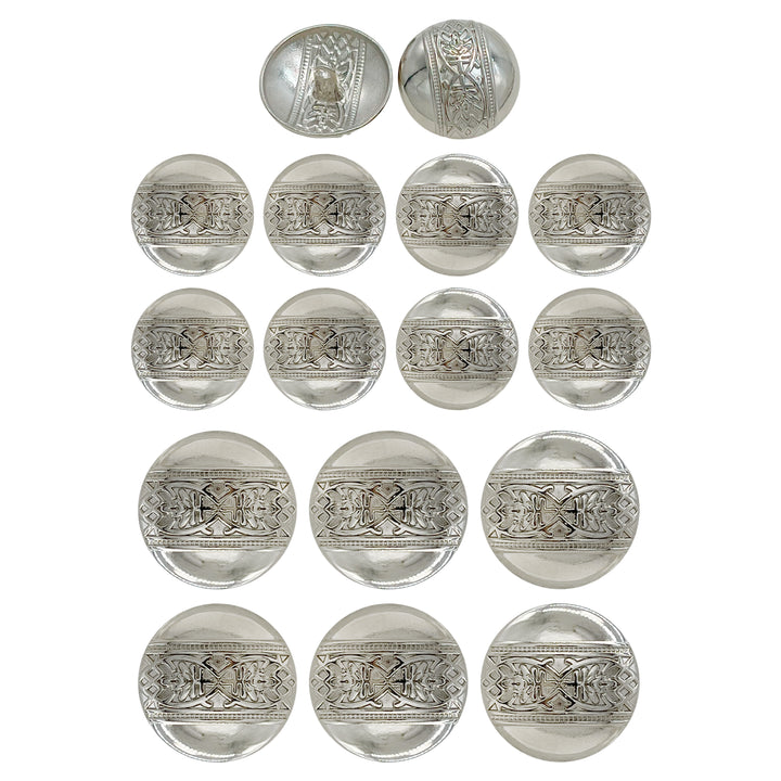 Etched Design Metal Buttons