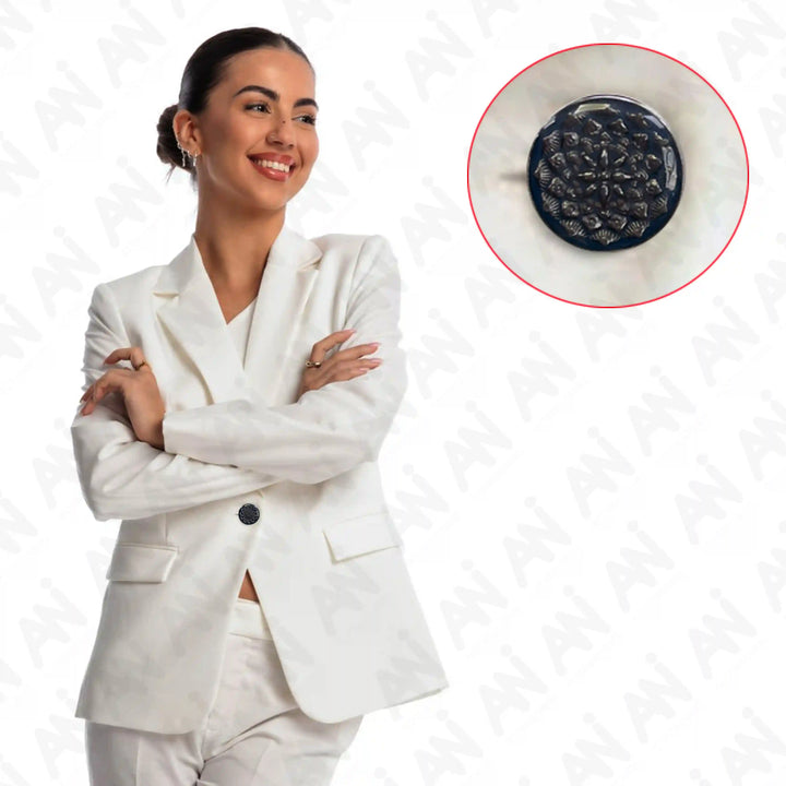 Embossed Inspire Metal Button