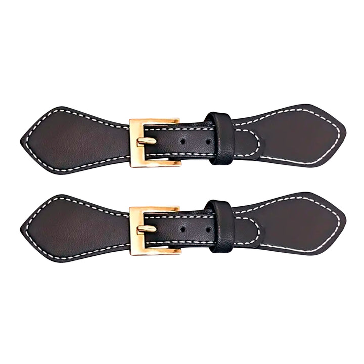 Contrast Stich Pu Prong Belt Buckle