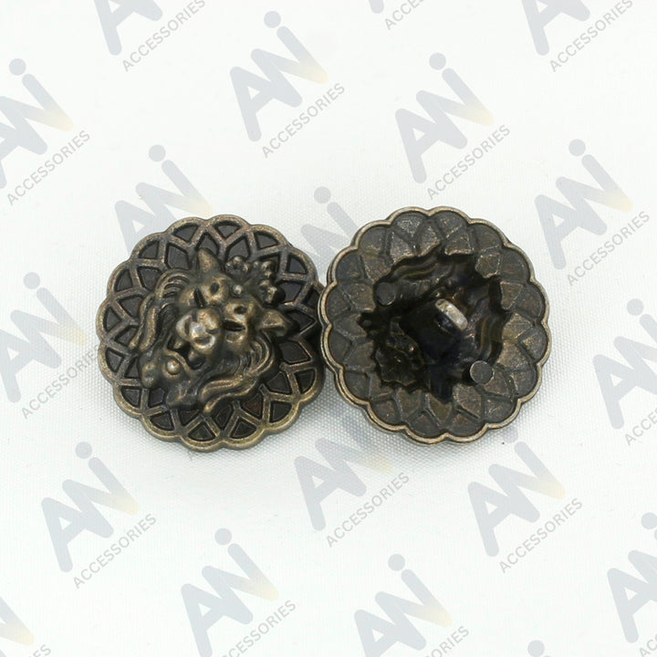 Lion Head Buttons for Clothing and Accessories