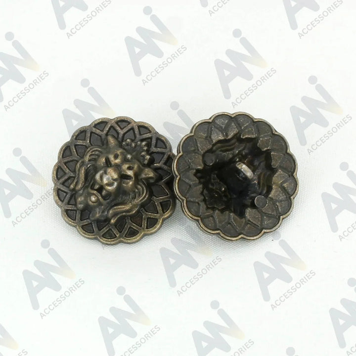 Lion Head Buttons for Clothing and Accessories | 18mm(28L) & 22mm(34L)