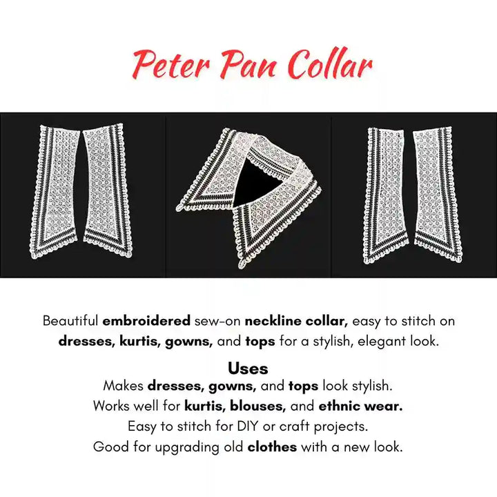 Lace Applique Detachable Collar for Adult & Kids