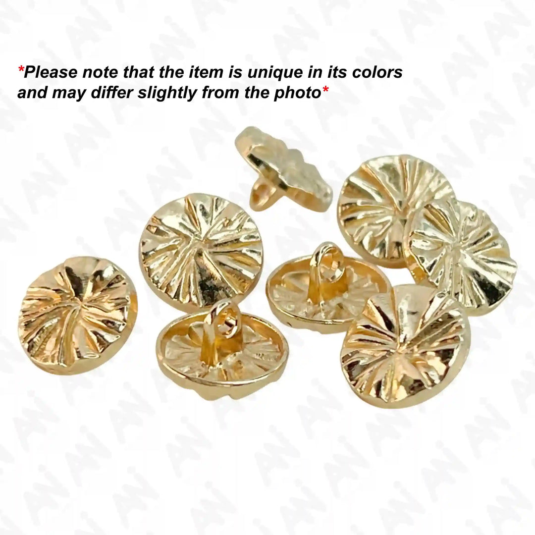 Radiant Ribbed Metal Buttons