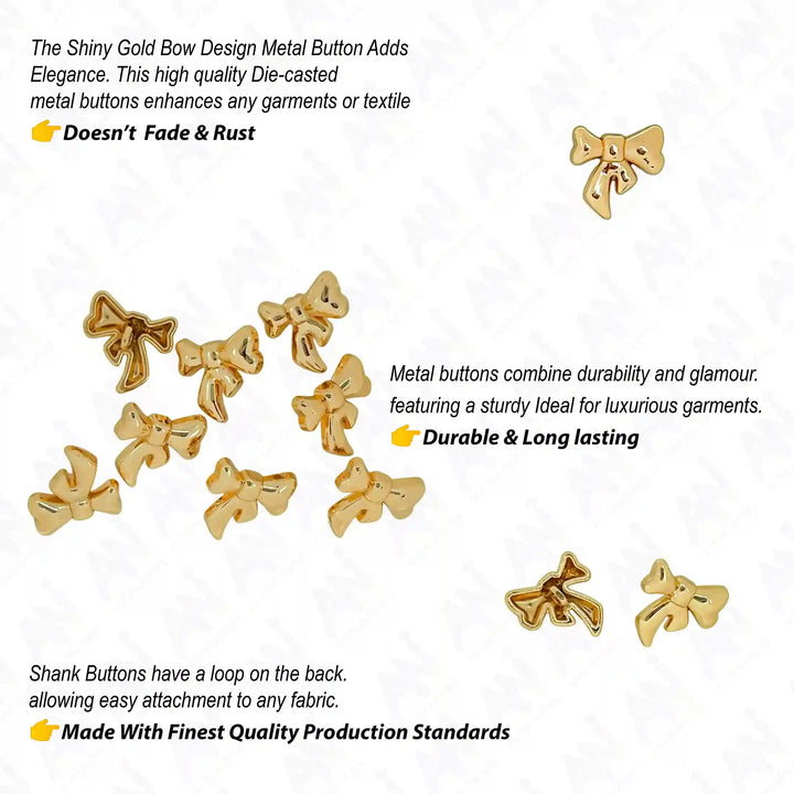 Bow Style Shirt Buttons