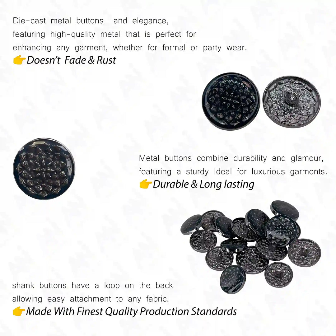 Embossed Inspire Metal Button