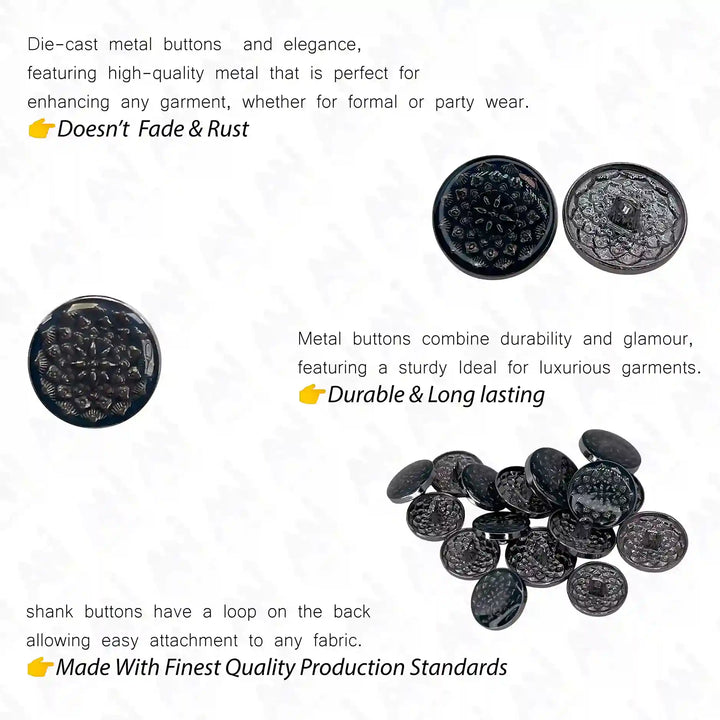 Embossed Inspire Metal Button