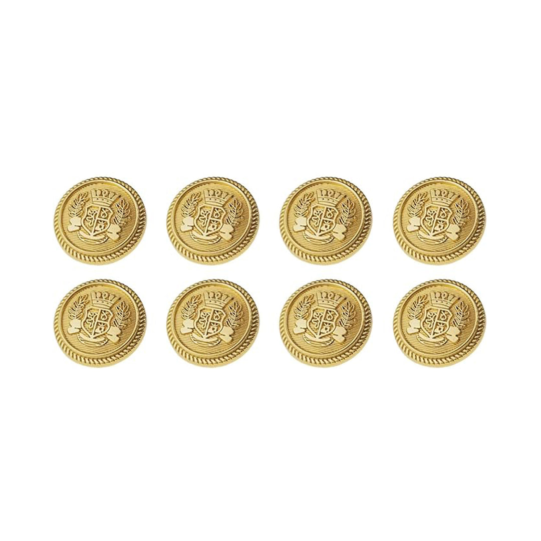 Royal Crest Antique Gold Metal Buttons