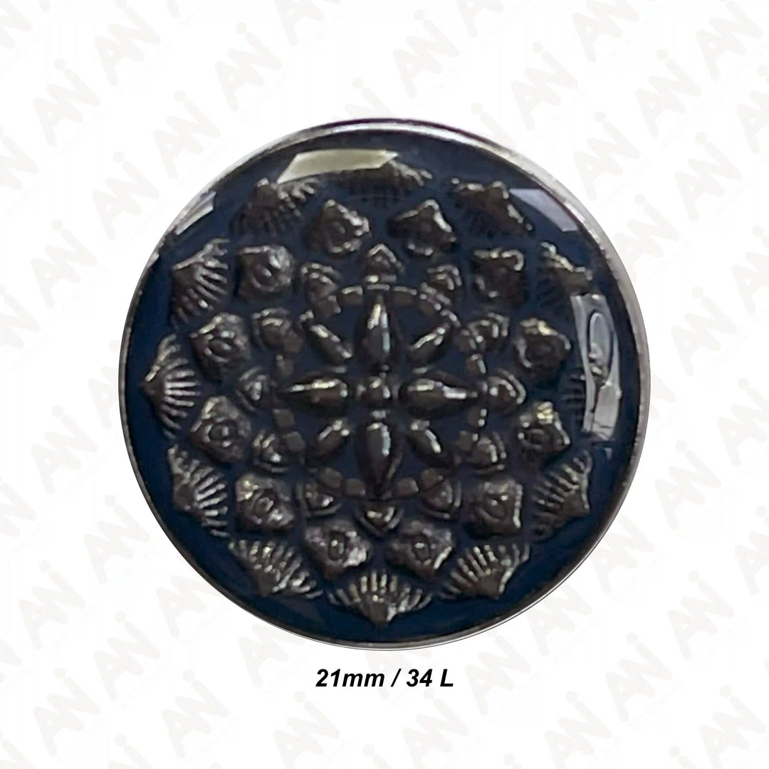 Embossed Inspire Metal Button