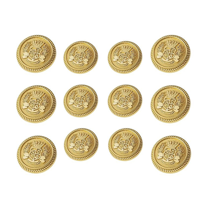 Royal Crest Antique Gold Metal Buttons