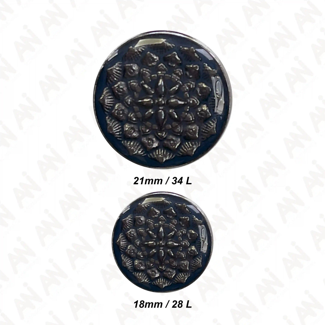 Embossed Inspire Metal Button