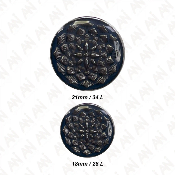 Embossed Inspire Metal Button