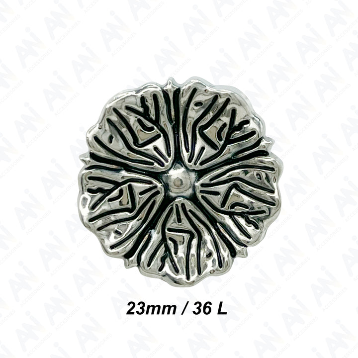 Blooming Beauty Metal Buttons