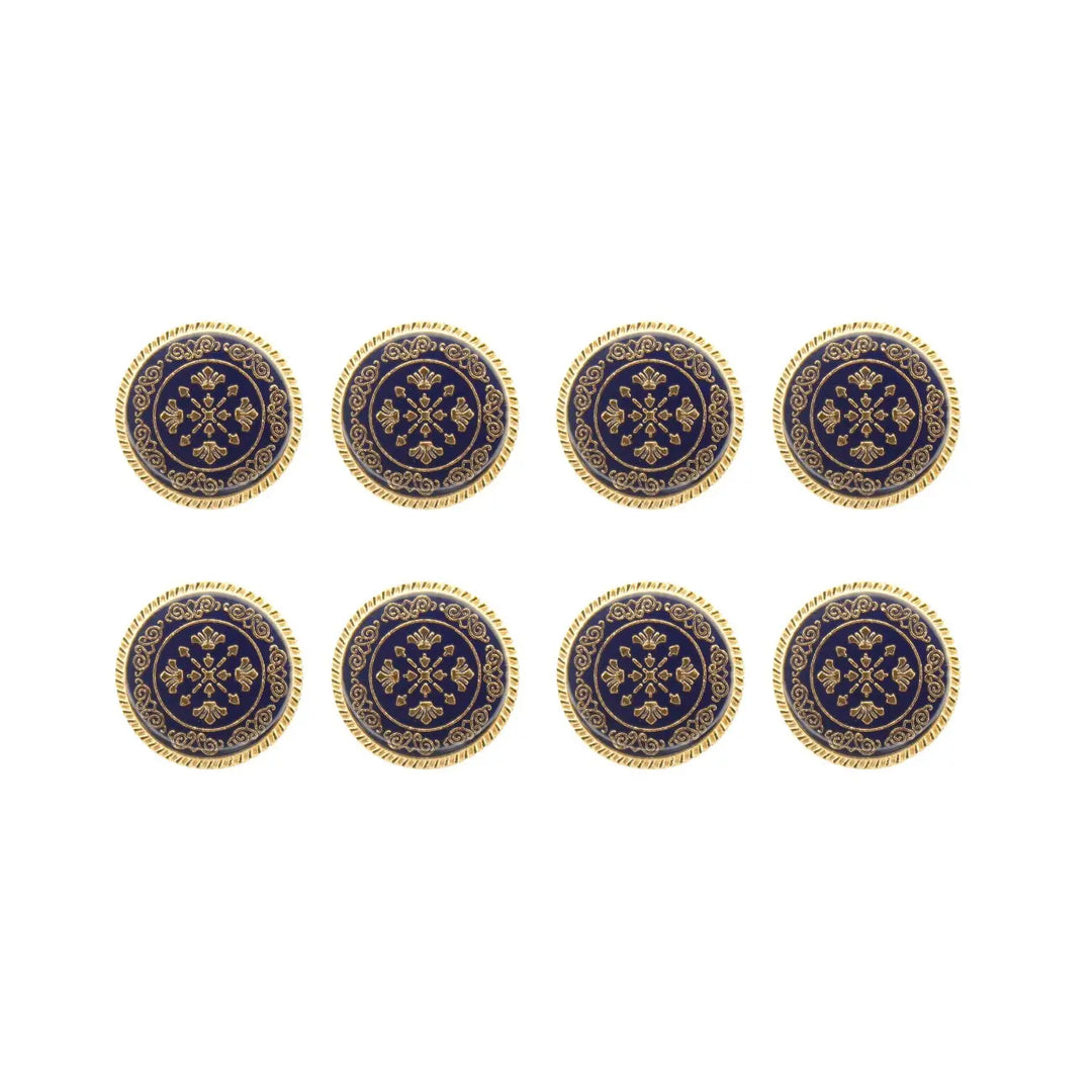 Ornate Metal Buttons with Floral Motif | 17mm(27L) & 21mm(34L)