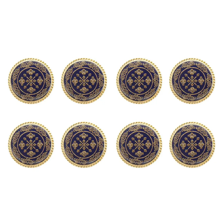 Ornate Metal Buttons with Floral Motif | 17mm(27L) & 21mm(34L)