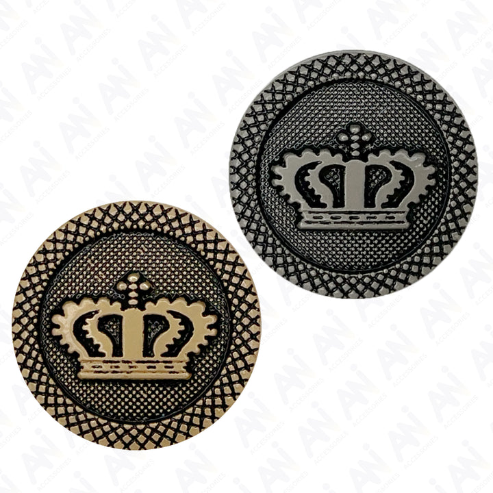 Regal Elegance Crown Buttons