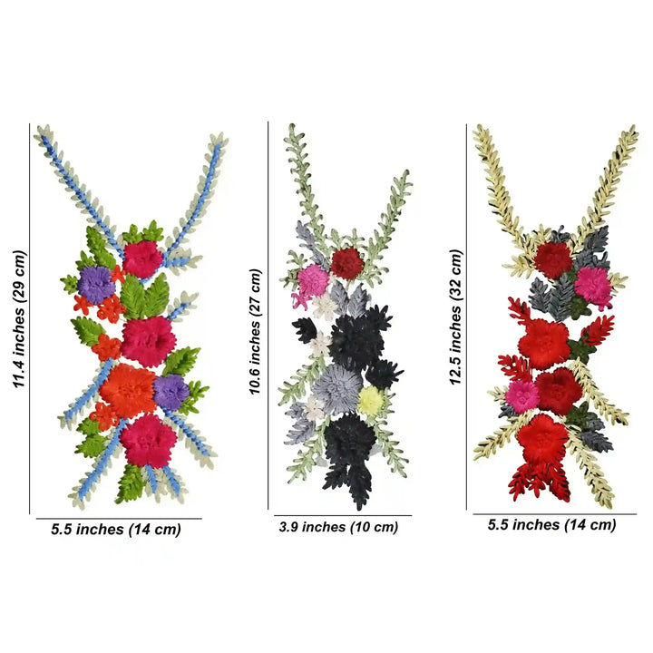 Elegant Crimson Floral Patch